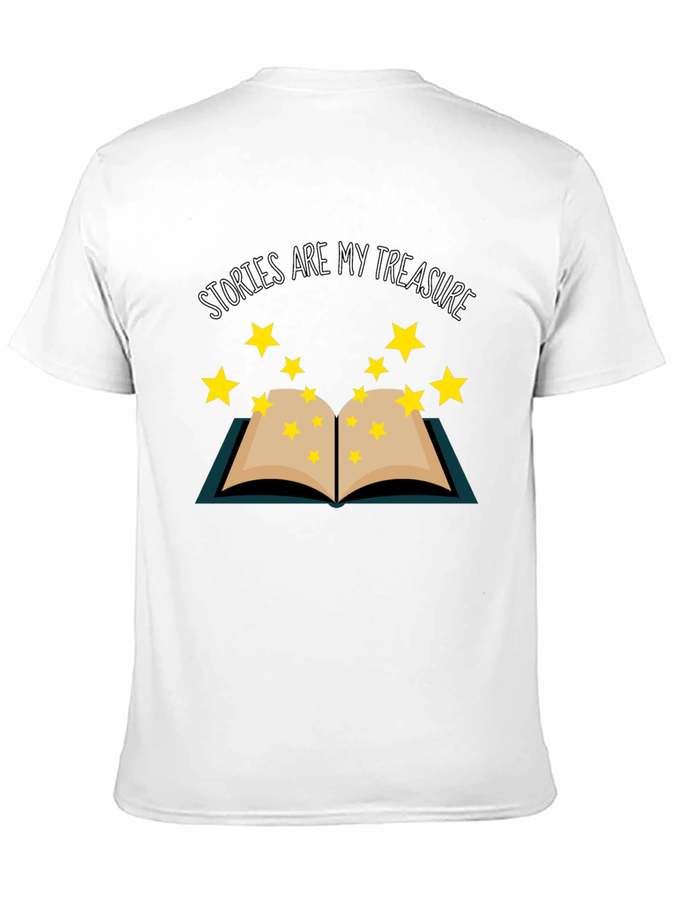 Stories Are My Treasure Black T-Shirt Book Lover