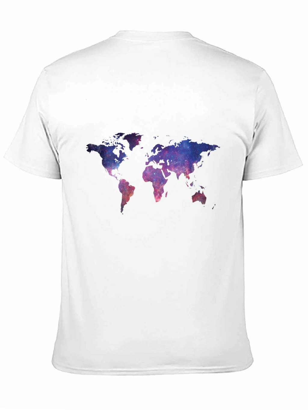 Galaxy World Map Black T-Shirt