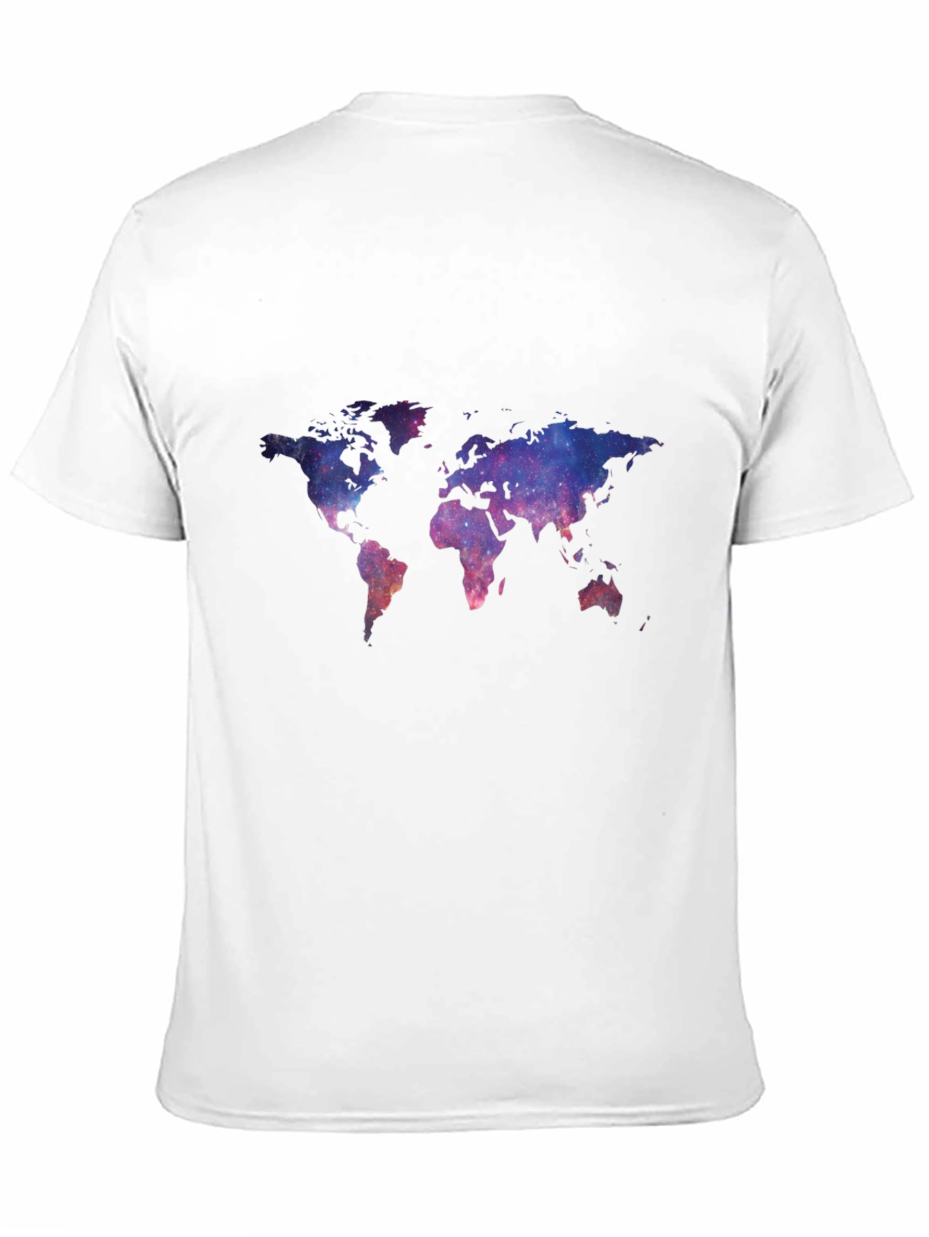 Galaxy World Map Black T-Shirt