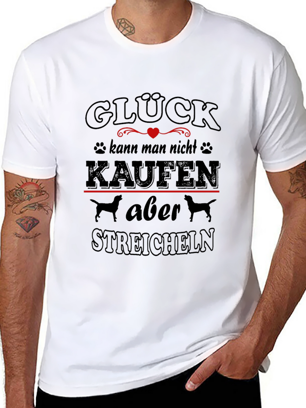 Glück Dog Lover T-Shirt - German Saying Tee