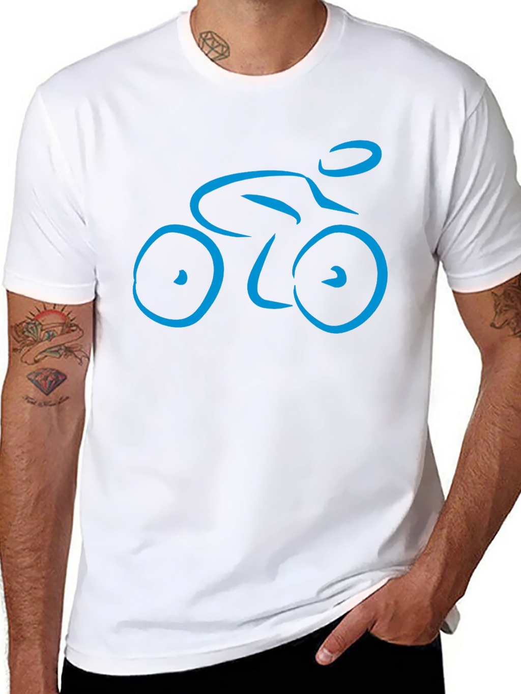 Cycling Enthusiast Black Graphic Tee