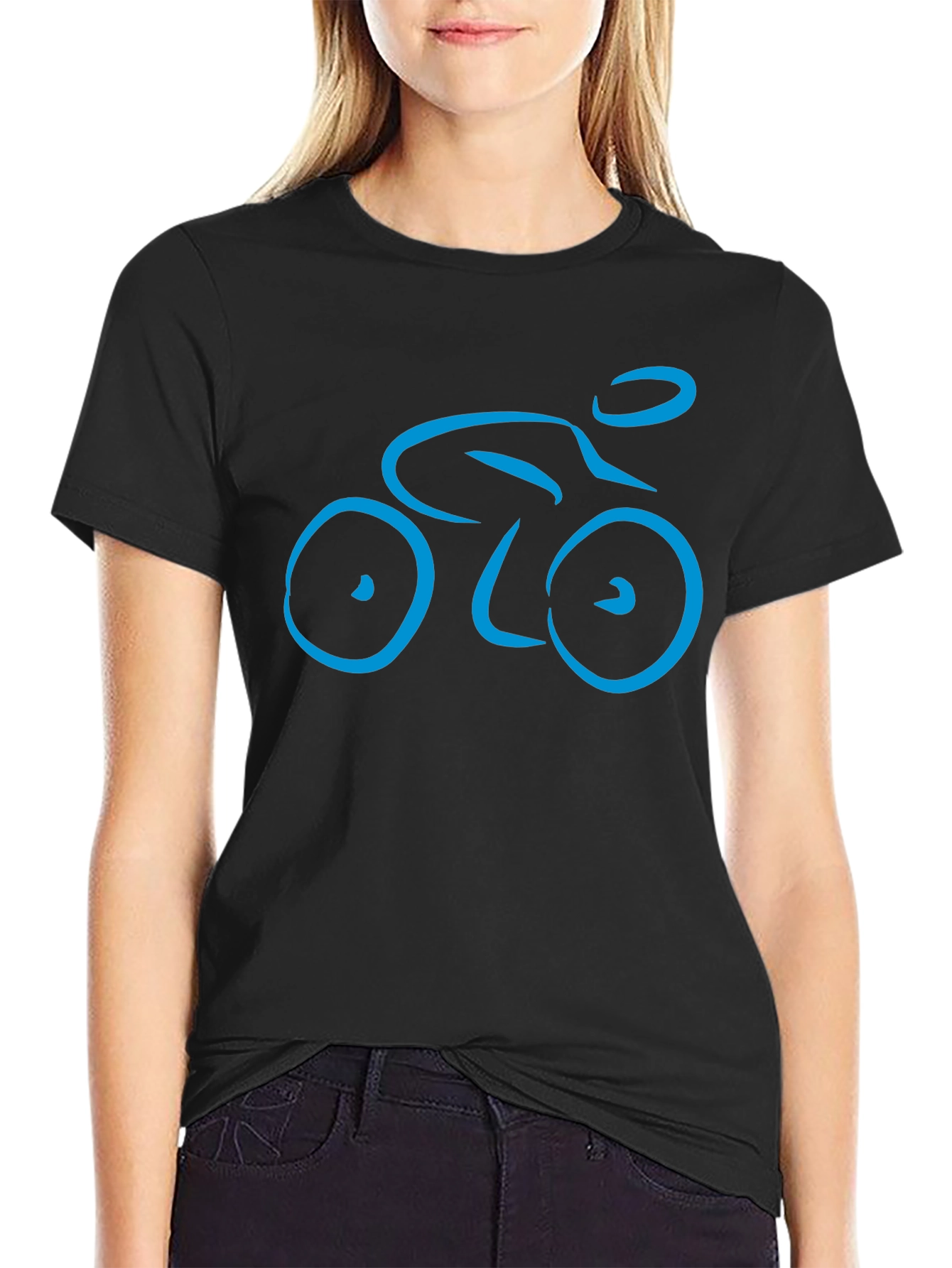 Cycling Enthusiast Black Graphic Tee
