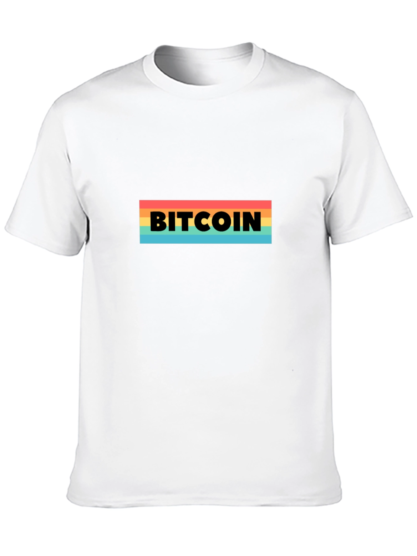 Bitcoin Retro Stripe T-Shirt - Black