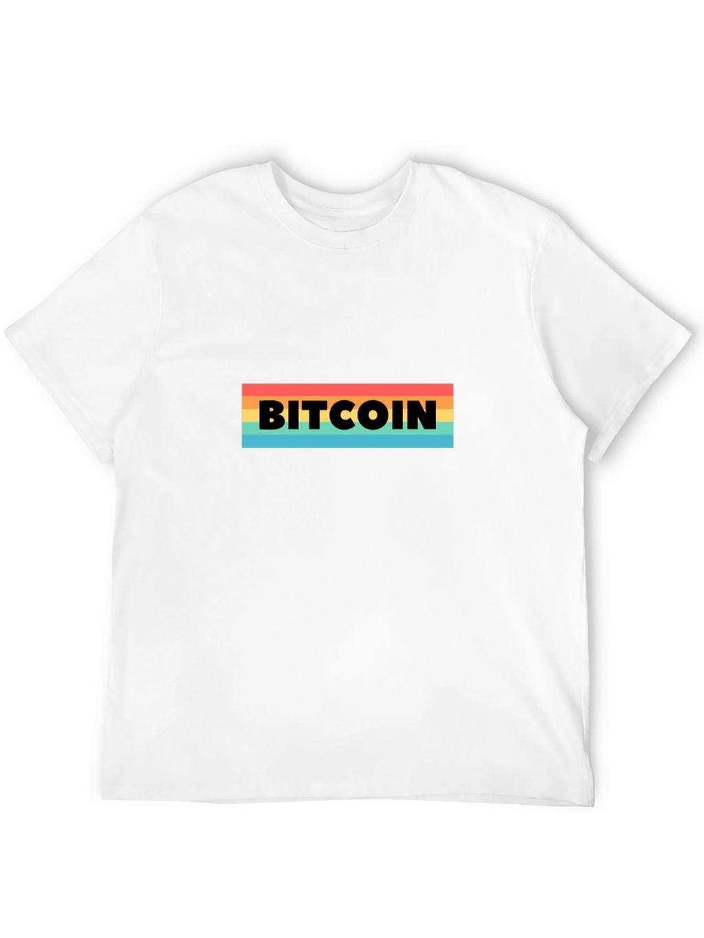 Bitcoin Retro Stripe T-Shirt - Black