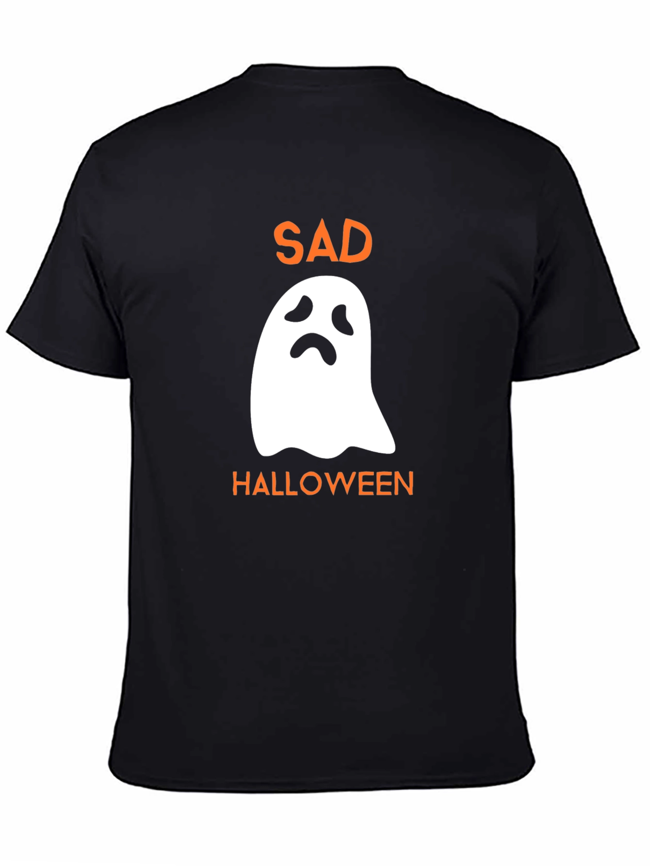 Sad Halloween Ghost T-Shirt - Spooky Season Tee