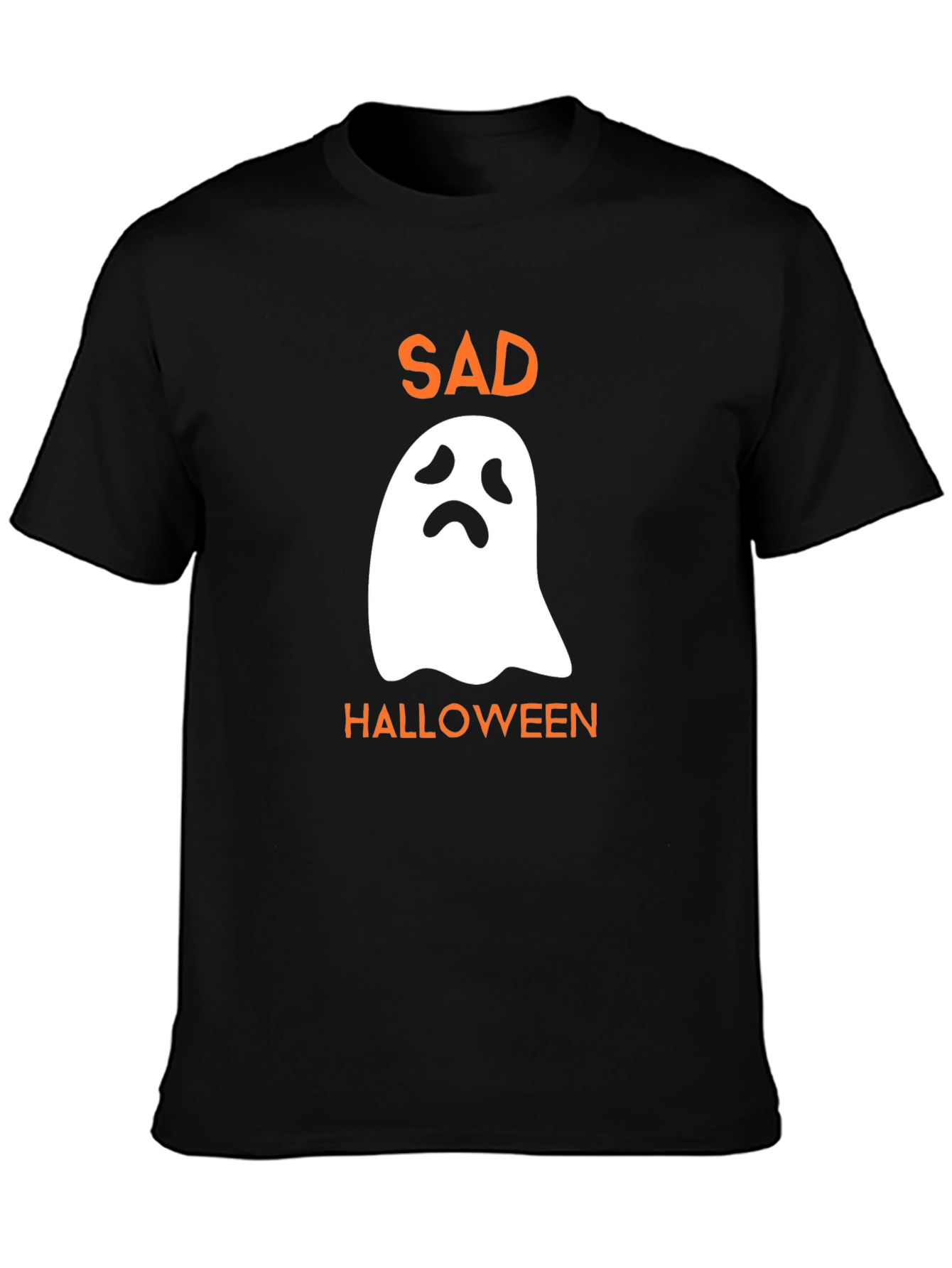 Sad Halloween Ghost T-Shirt - Spooky Season Tee