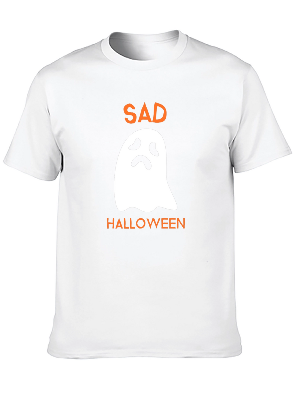 Sad Halloween Ghost T-Shirt - Spooky Season Tee