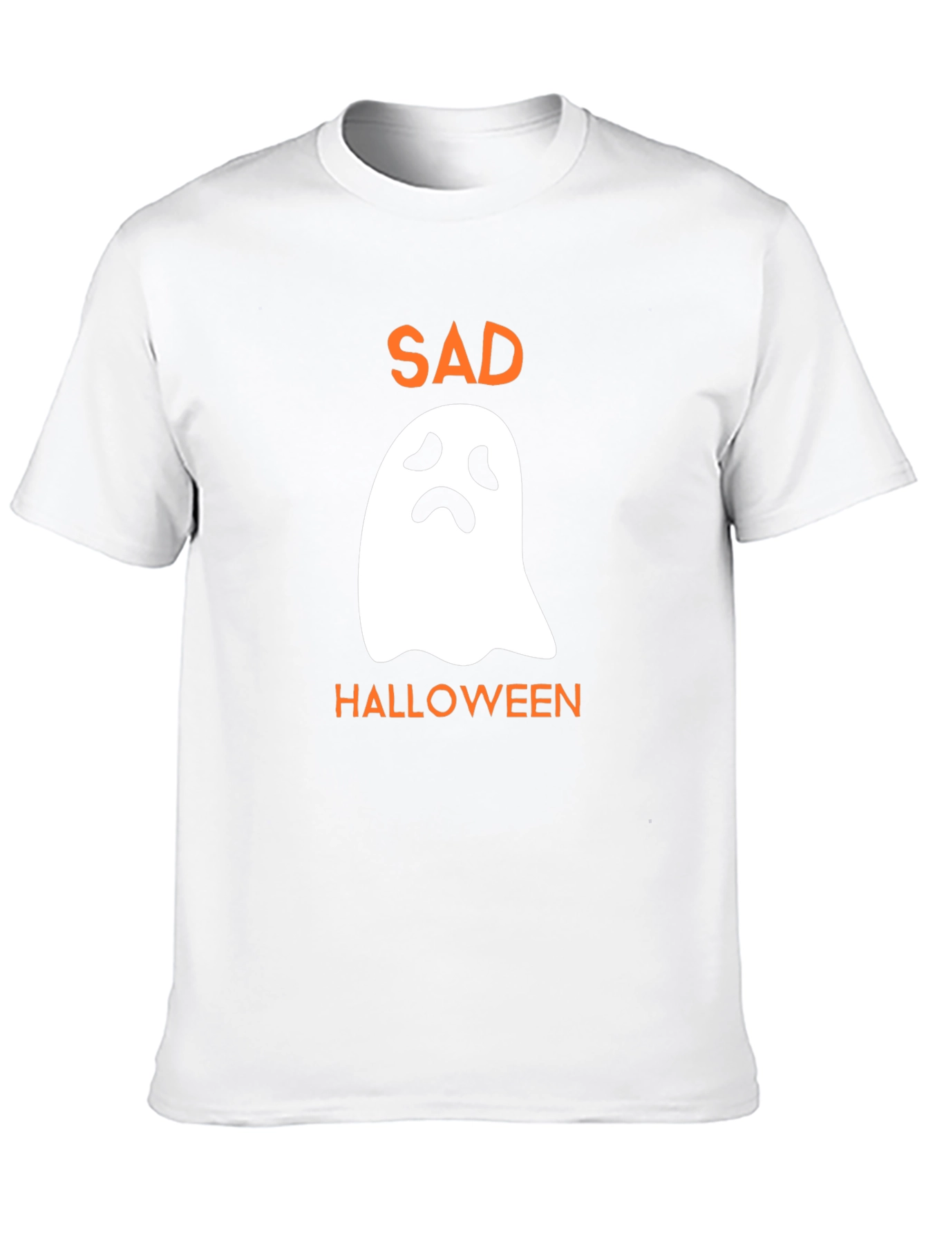 Sad Halloween Ghost T-Shirt - Spooky Season Tee