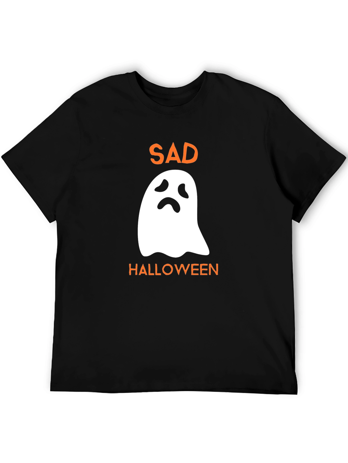Sad Halloween Ghost T-Shirt - Spooky Season Tee