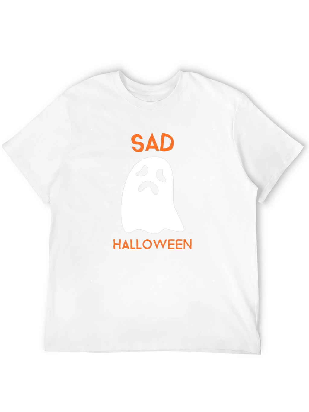 Sad Halloween Ghost T-Shirt - Spooky Season Tee