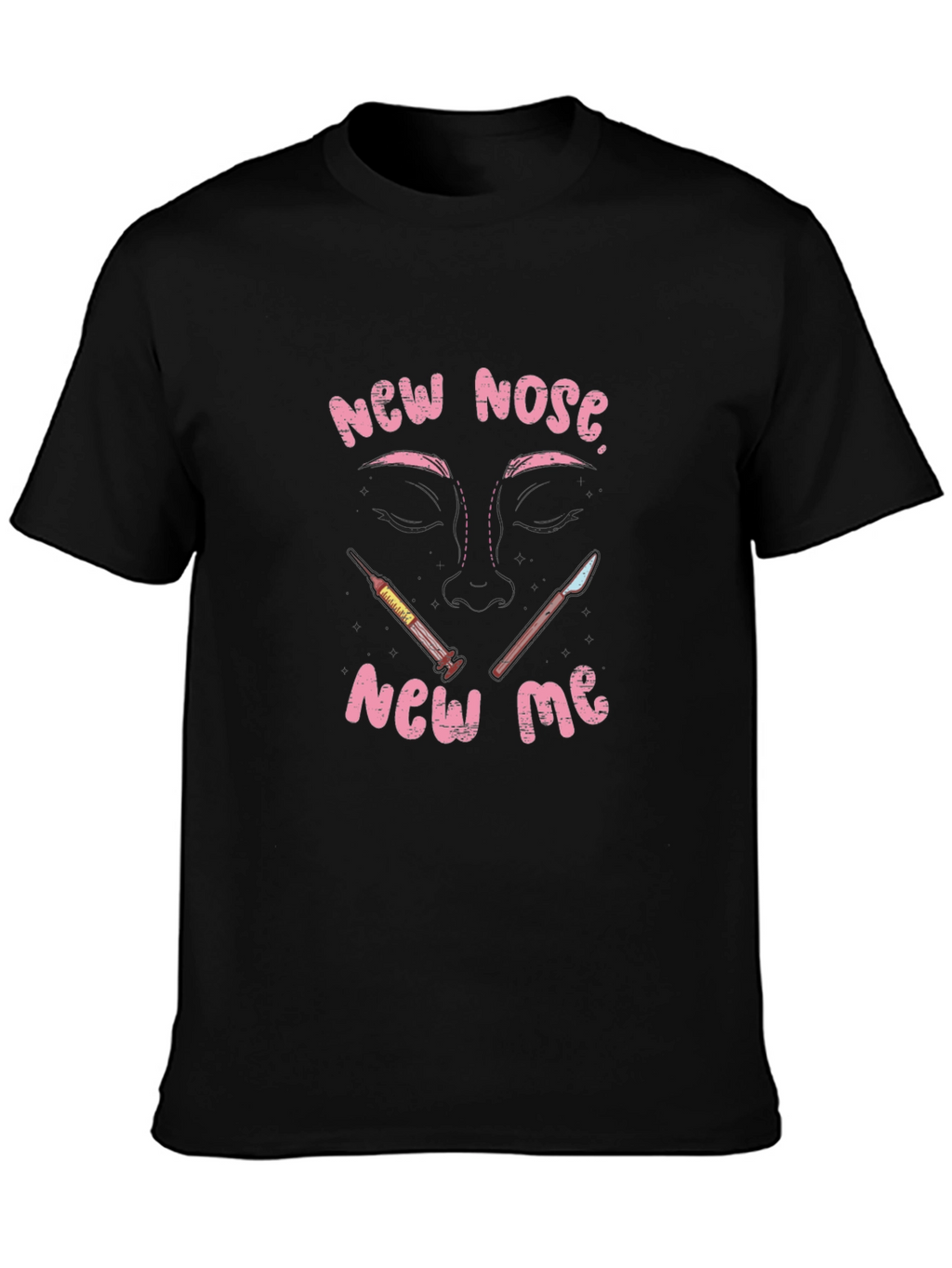 New Nose New Me Graphic Tee - Black