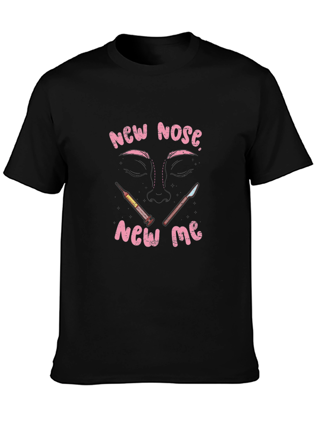 New Nose New Me Graphic Tee - Black