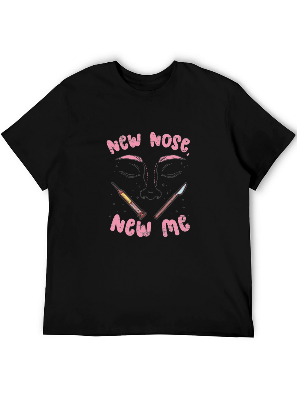 New Nose New Me Graphic Tee - Black