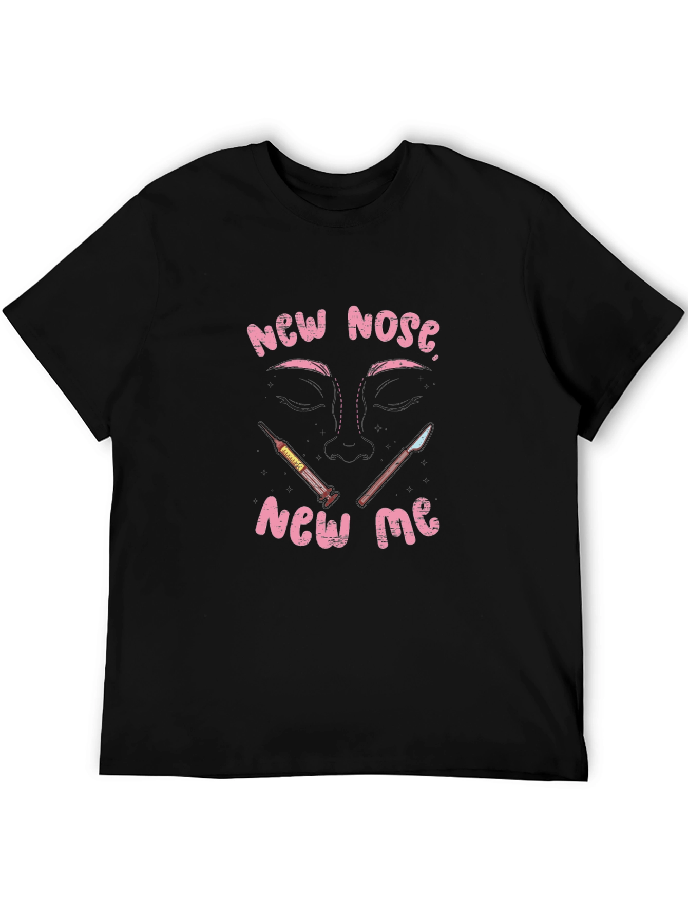 New Nose New Me Graphic Tee - Black