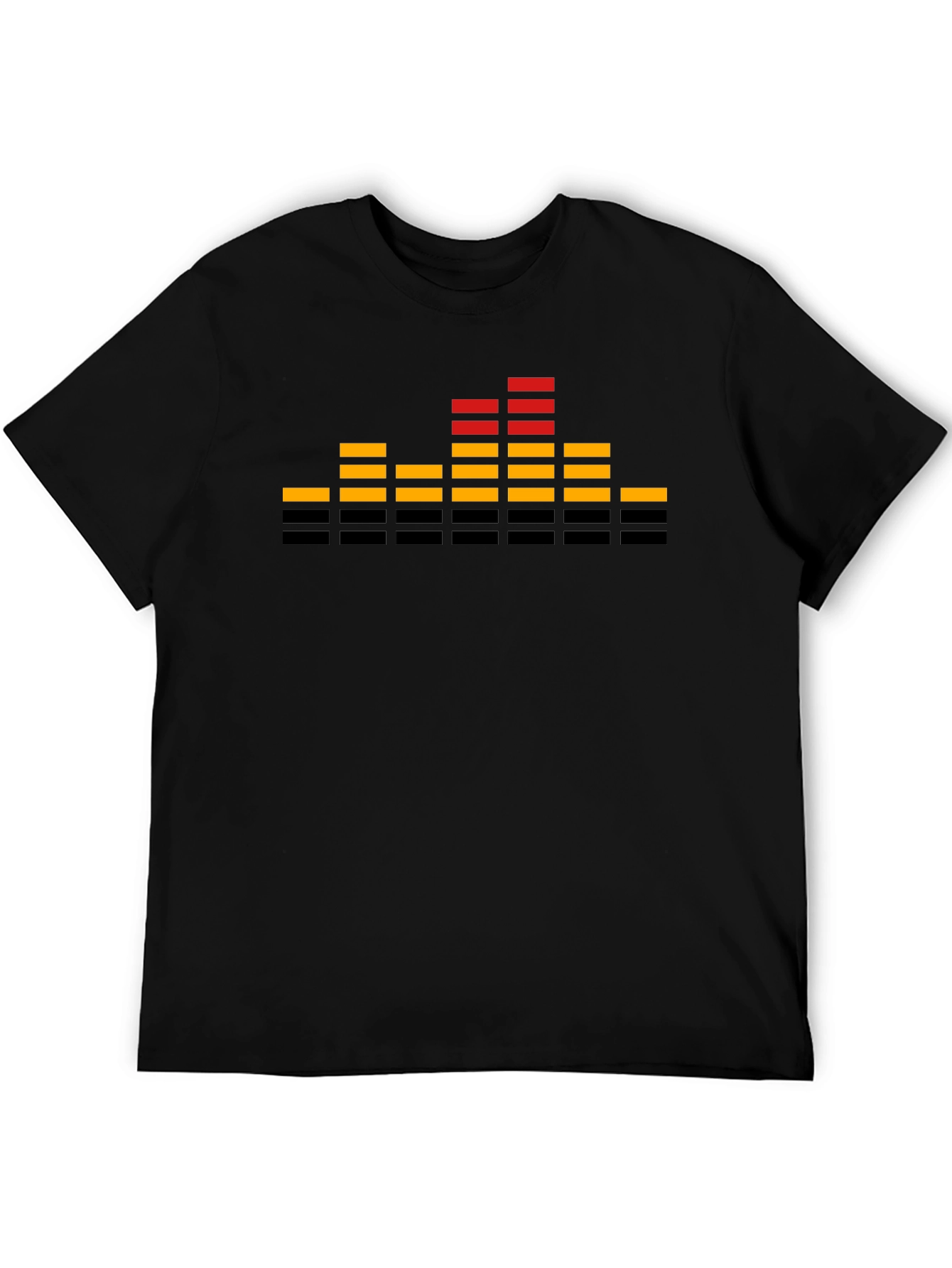 Retro Equalizer Graphic T-Shirt - Black