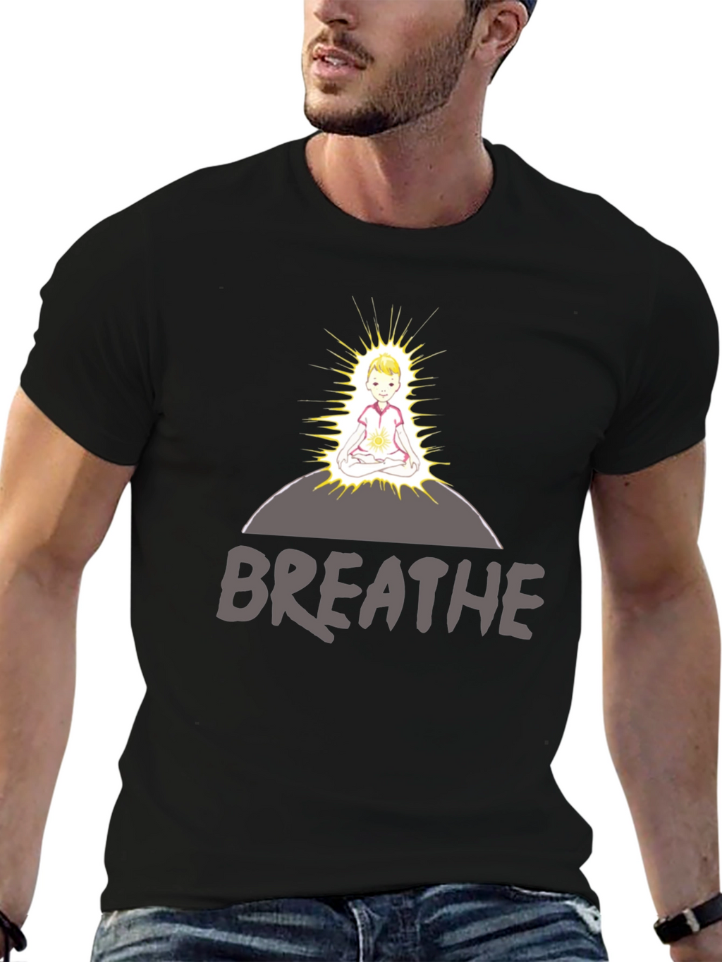 Breathe Meditation Graphic T-Shirt