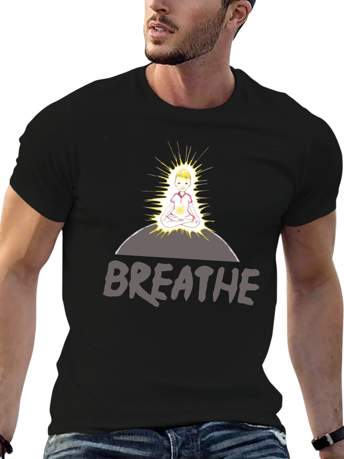 Breathe Meditation Graphic T-Shirt