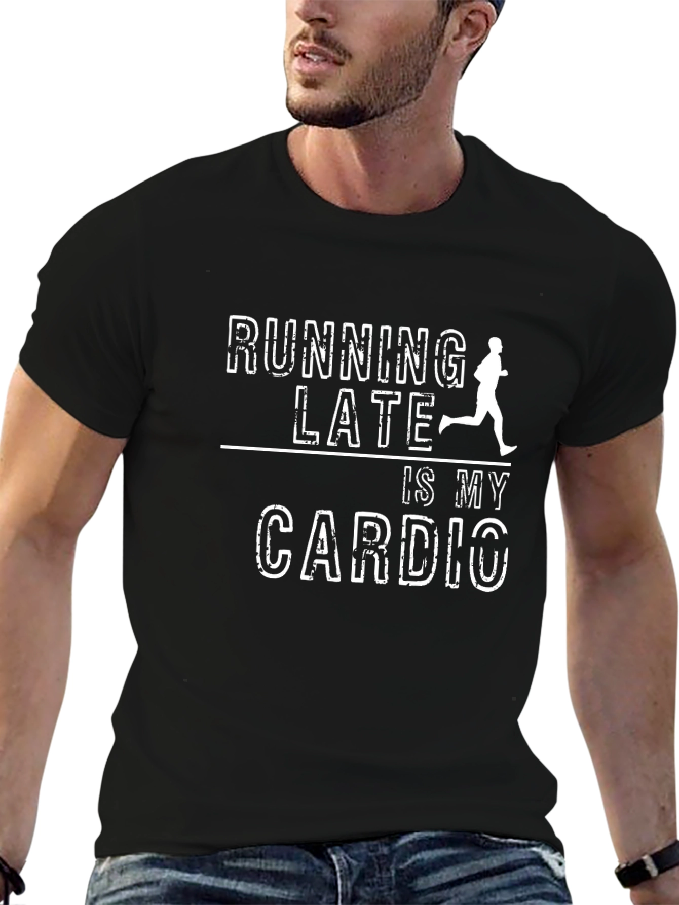 Running Late Cardio T-Shirt - Funny Workout Tee