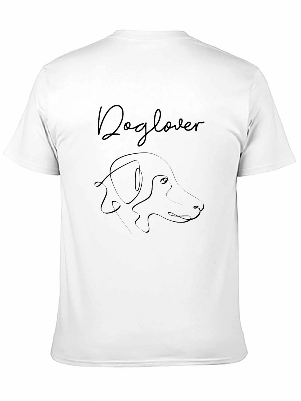 Dog Lover Minimalist Graphic Tee - Black