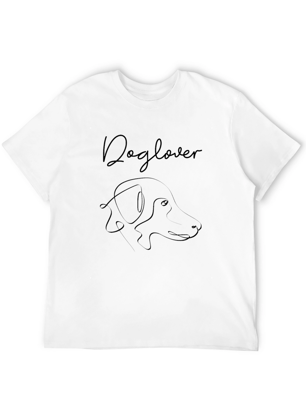 Dog Lover Minimalist Graphic Tee - Black