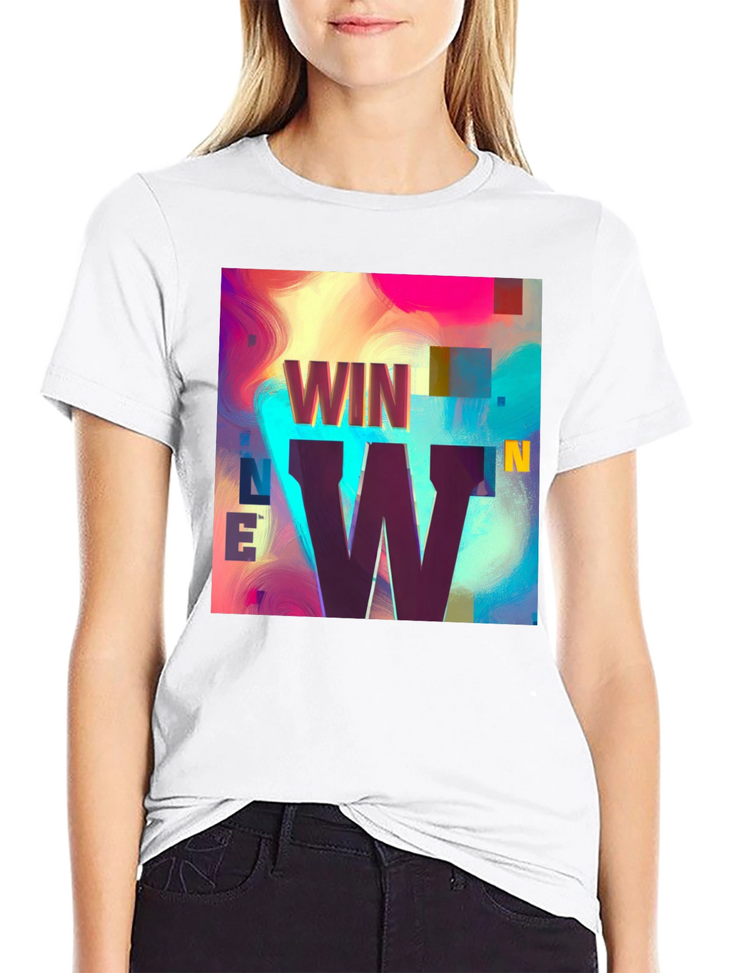 Win-Win Graphic Tee - Trendy Black T-Shirt