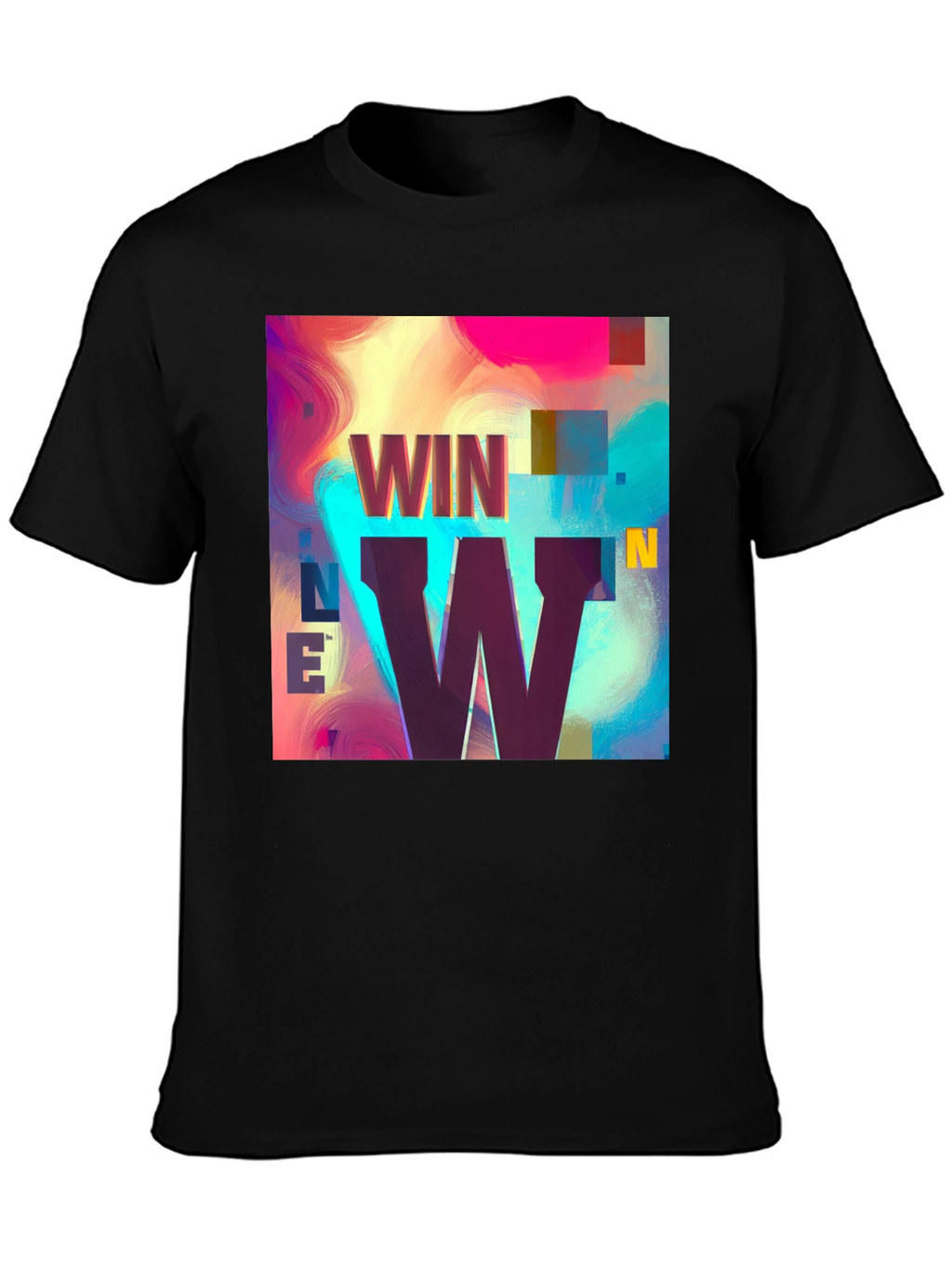 Win-Win Graphic Tee - Trendy Black T-Shirt