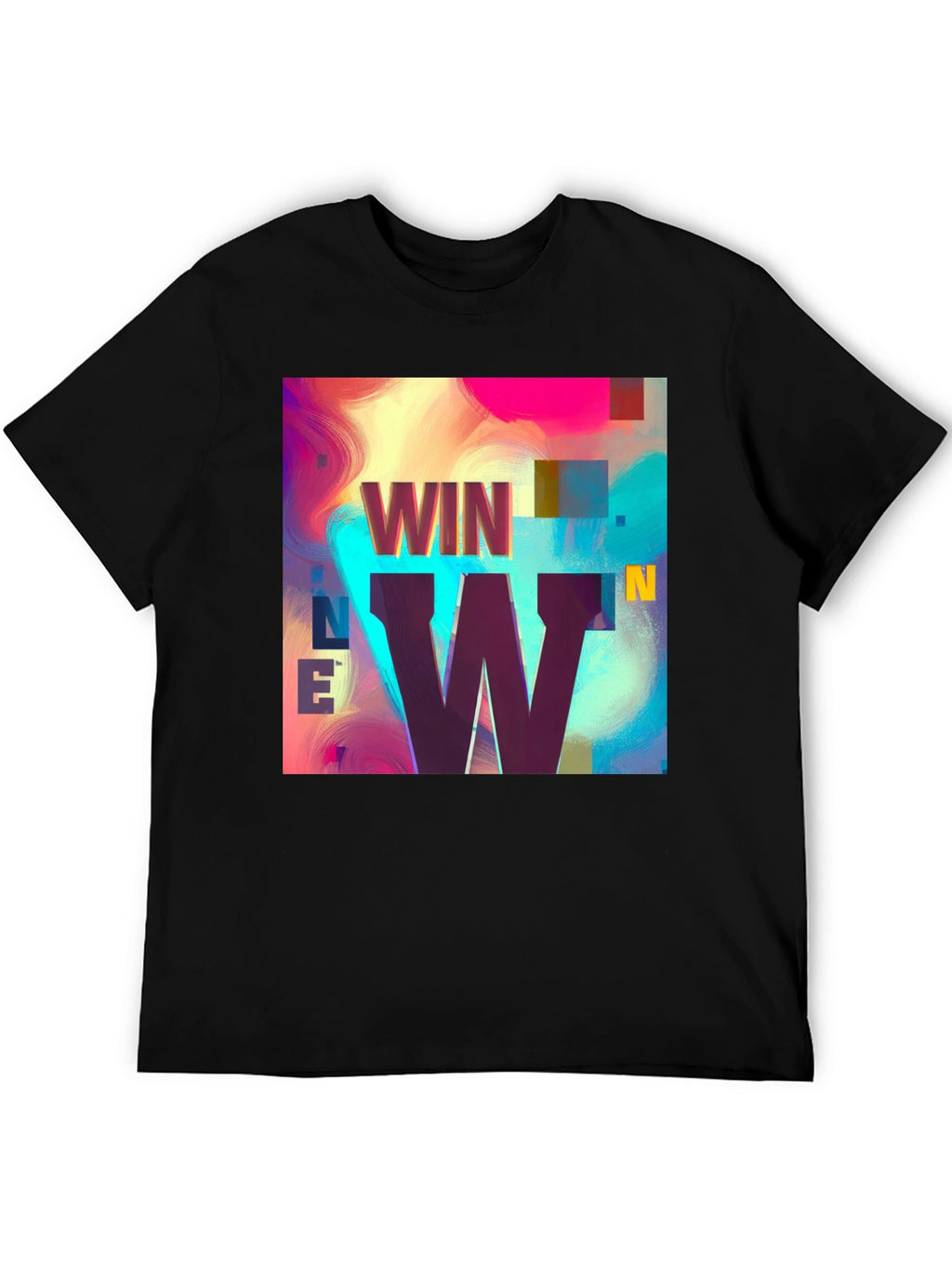 Win-Win Graphic Tee - Trendy Black T-Shirt