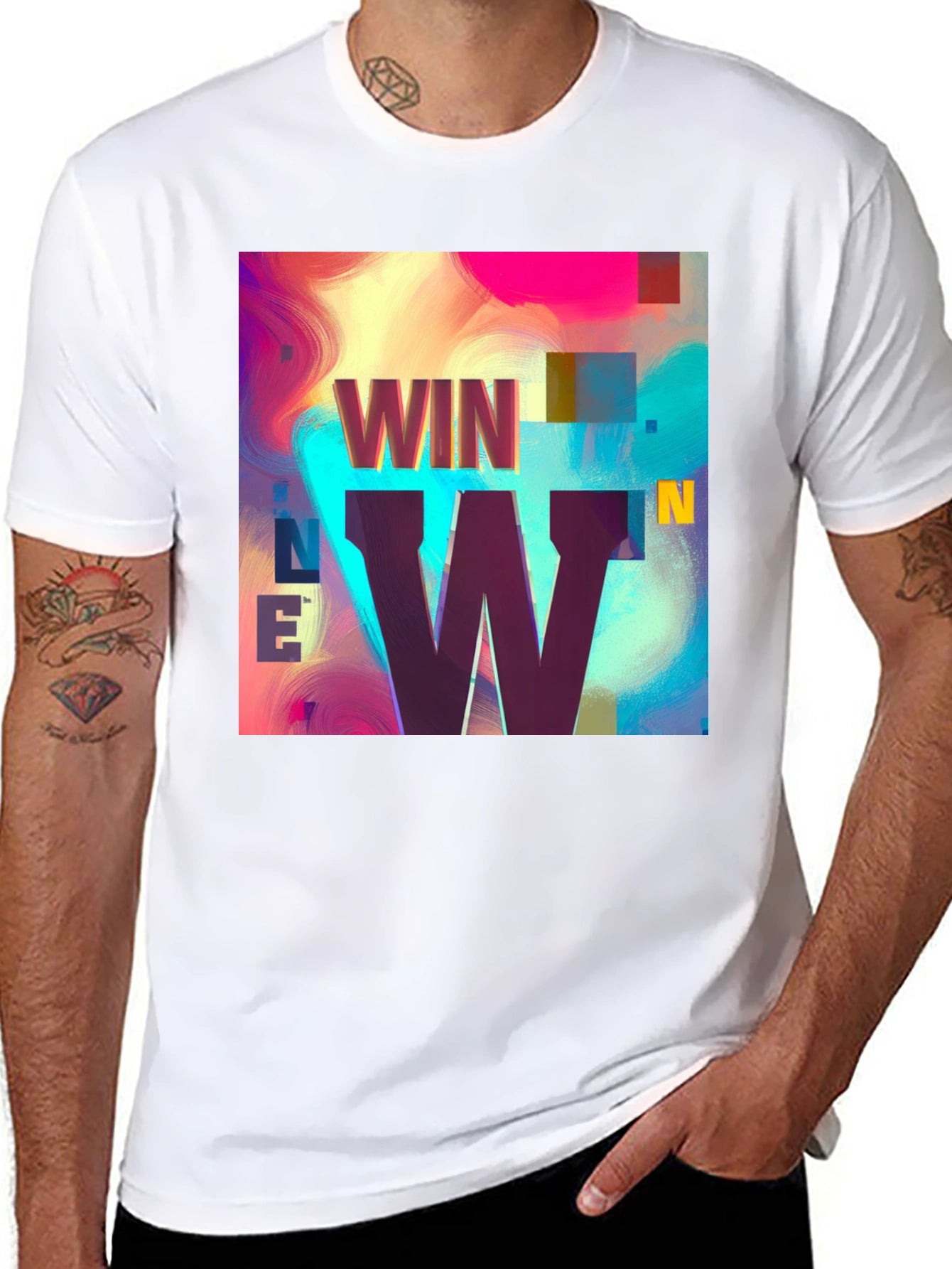 Win-Win Graphic Tee - Trendy Black T-Shirt