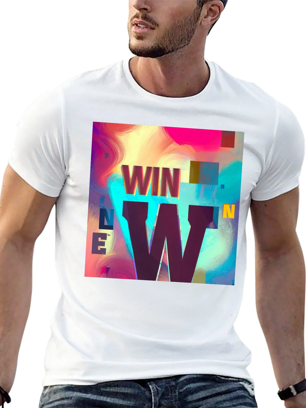 Win-Win Graphic Tee - Trendy Black T-Shirt