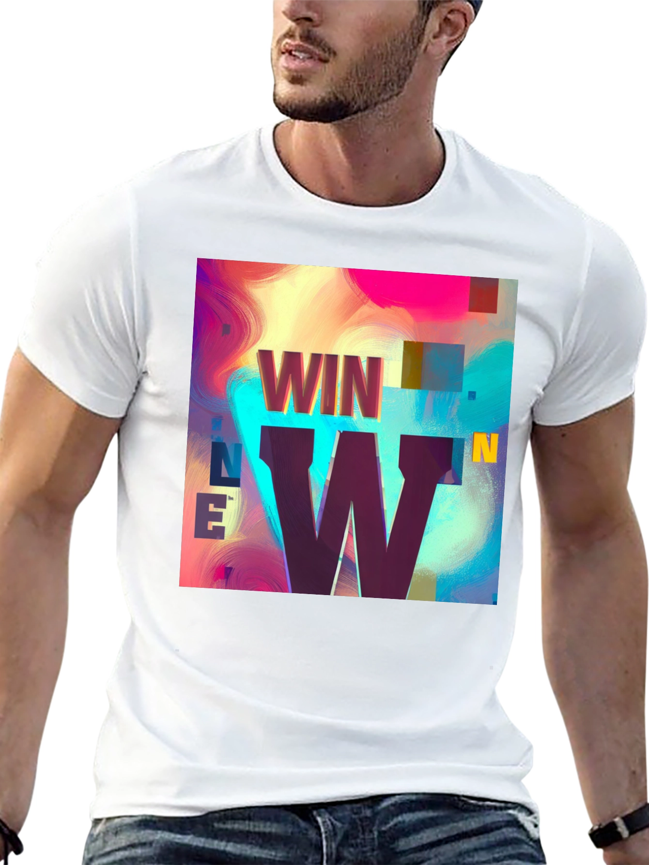 Win-Win Graphic Tee - Trendy Black T-Shirt