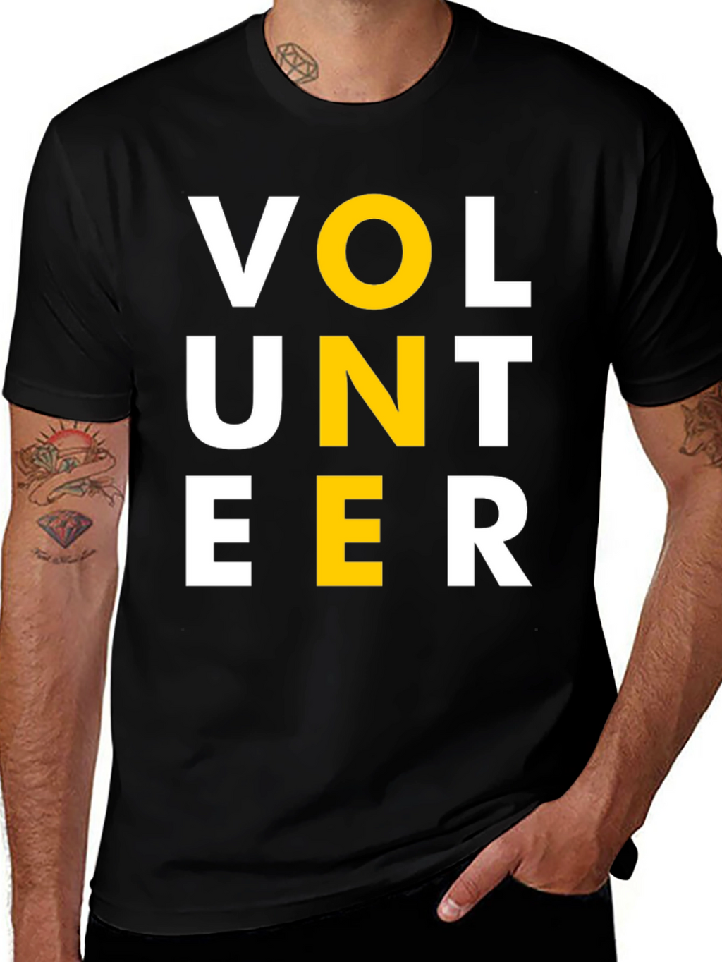 Volunteer Graphic Tee - Black Short Sleeve Shirt