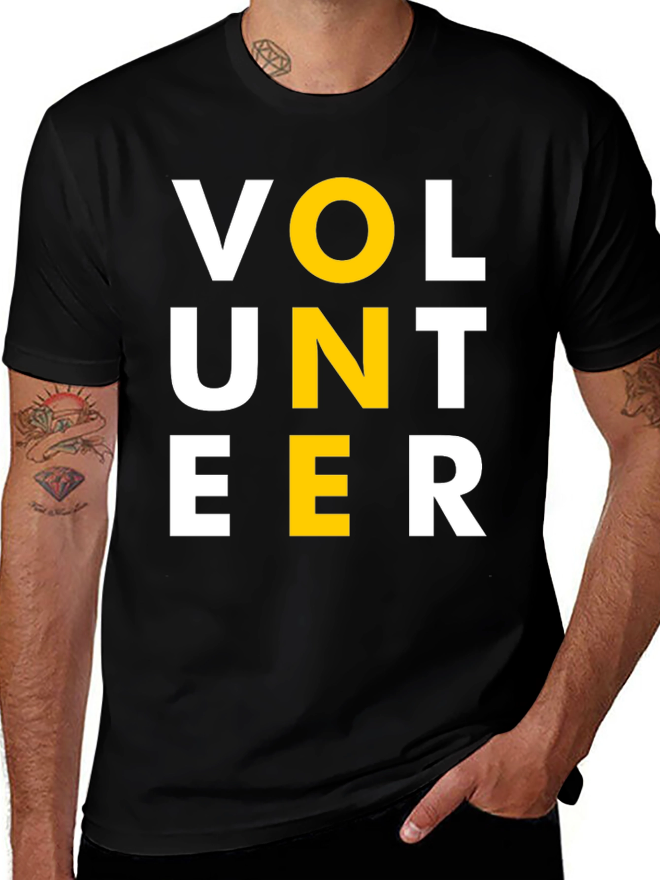 Volunteer Graphic Tee - Black Short Sleeve Shirt