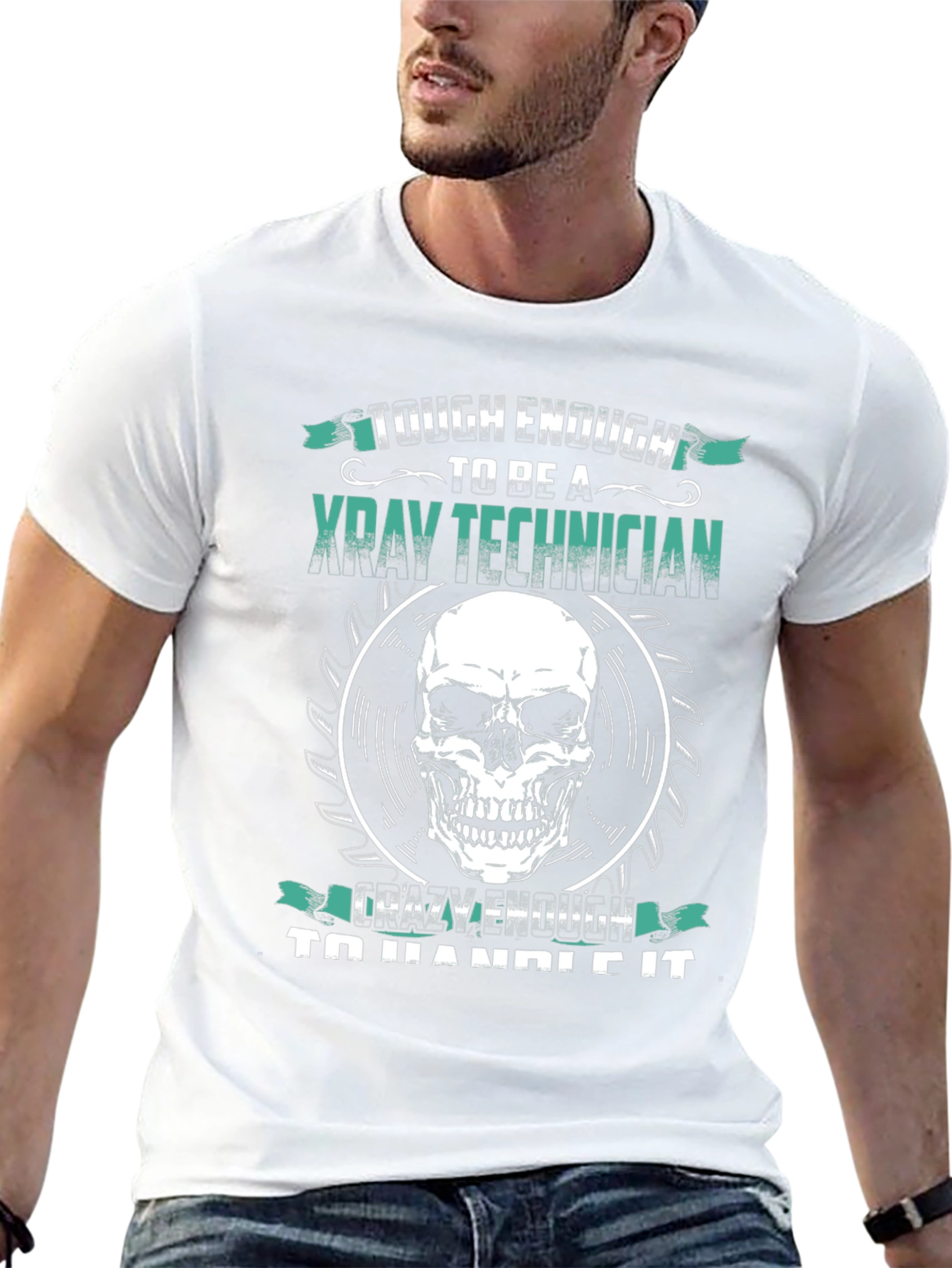 X-Ray Technician Skull Graphic T-Shirt