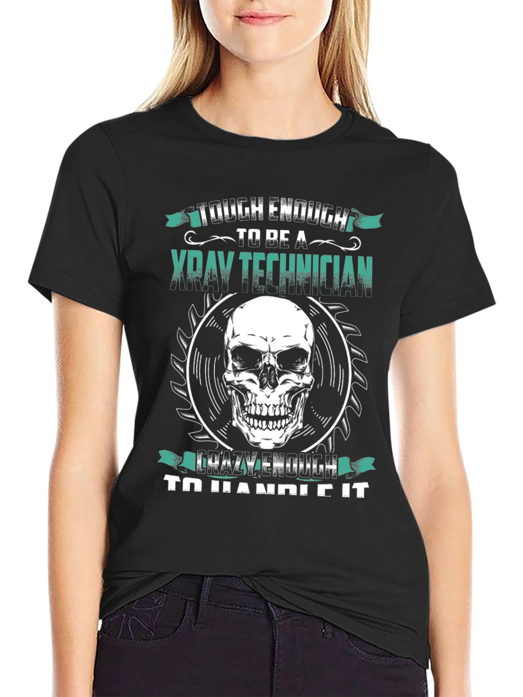 X-Ray Technician Skull Graphic T-Shirt