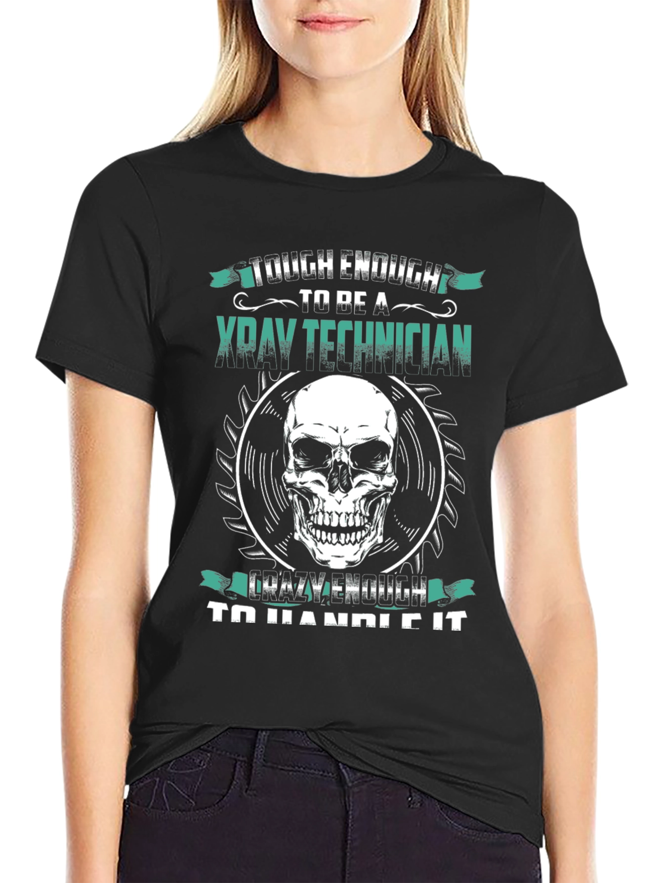 X-Ray Technician Skull Graphic T-Shirt