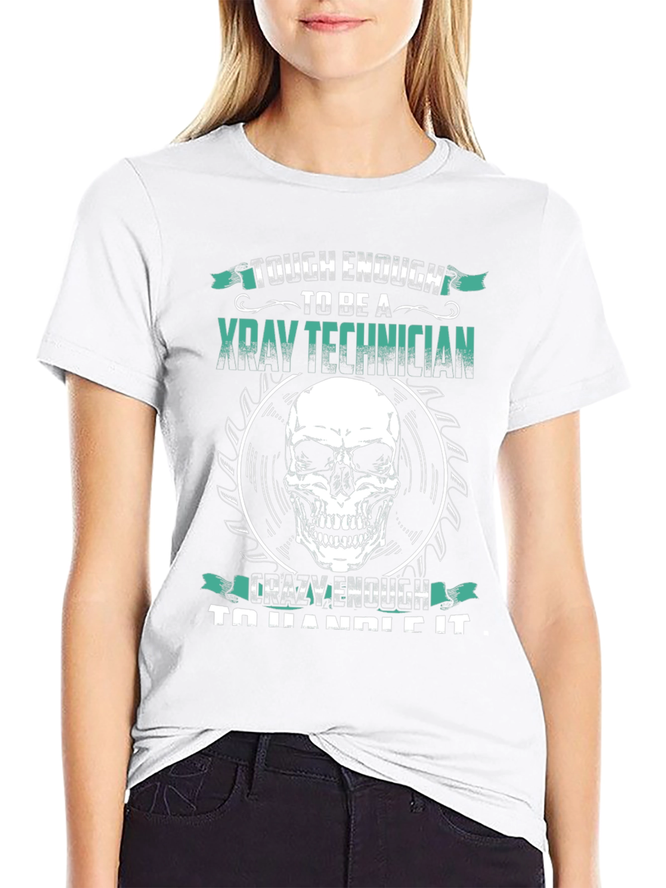 X-Ray Technician Skull Graphic T-Shirt