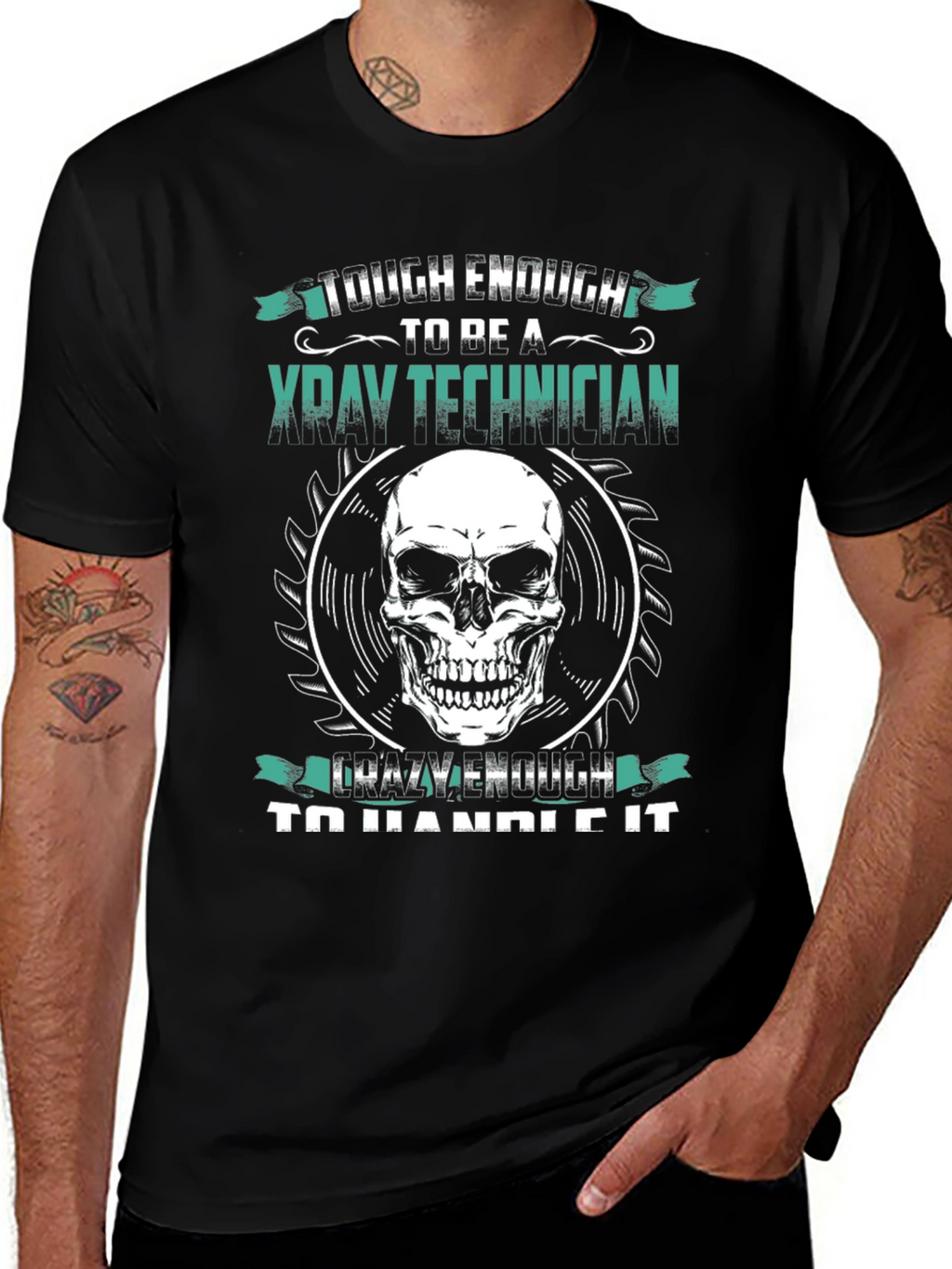 X-Ray Technician Skull Graphic T-Shirt