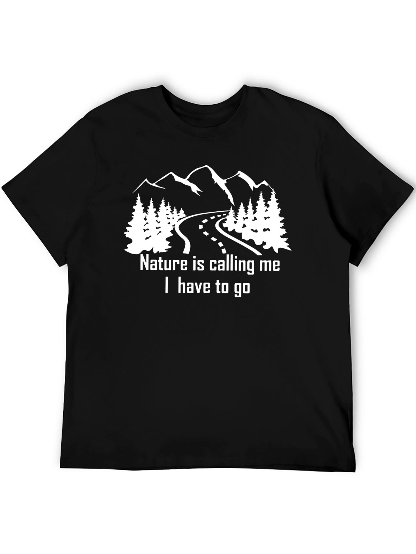 Nature Calling Me Black T-Shirt