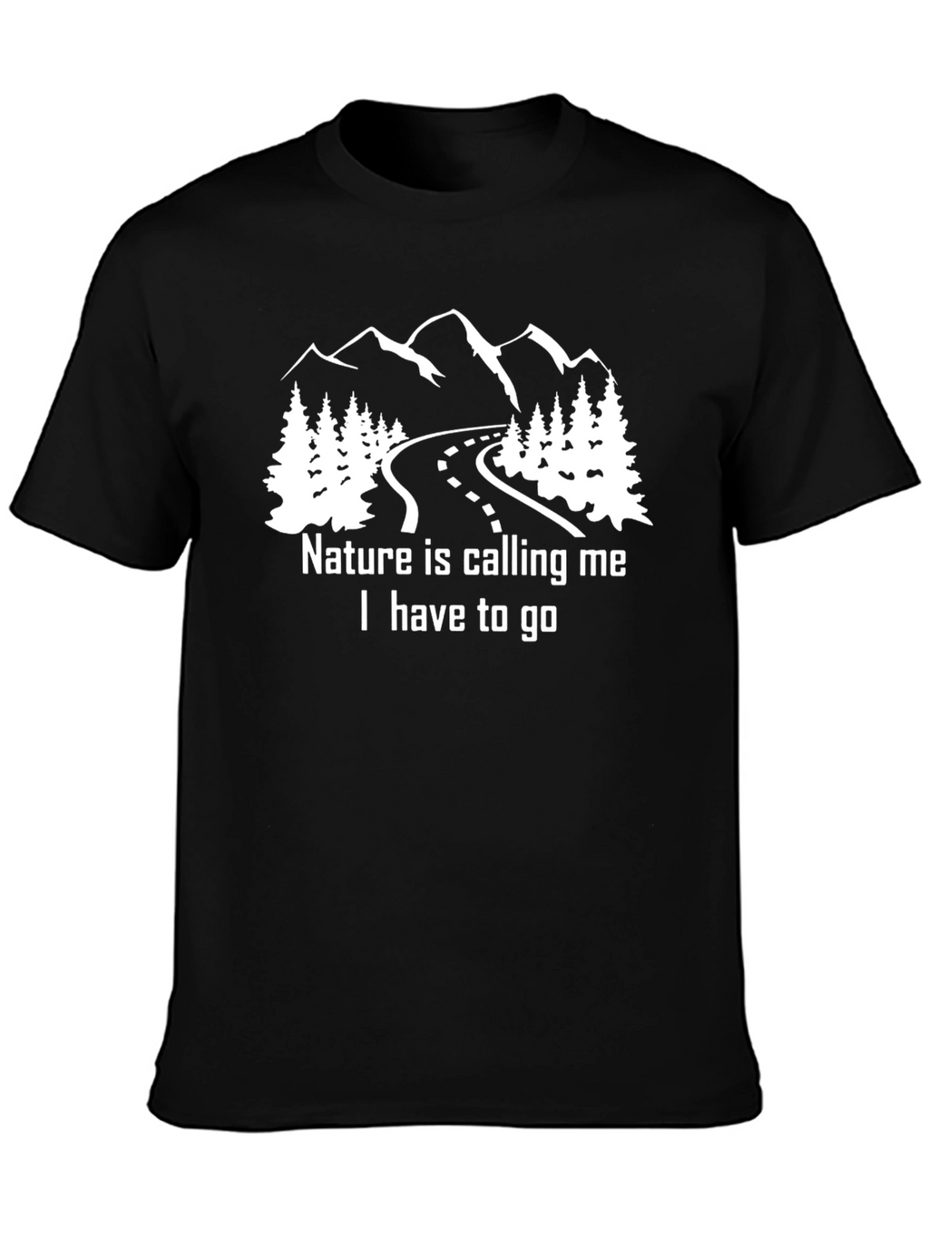 Nature Calling Me Black T-Shirt