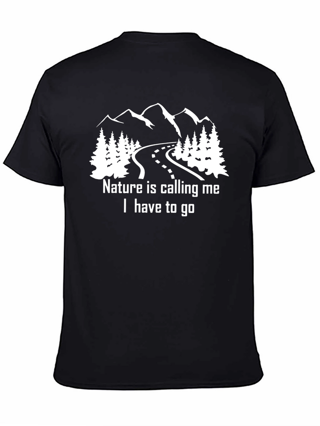 Nature Calling Me Black T-Shirt