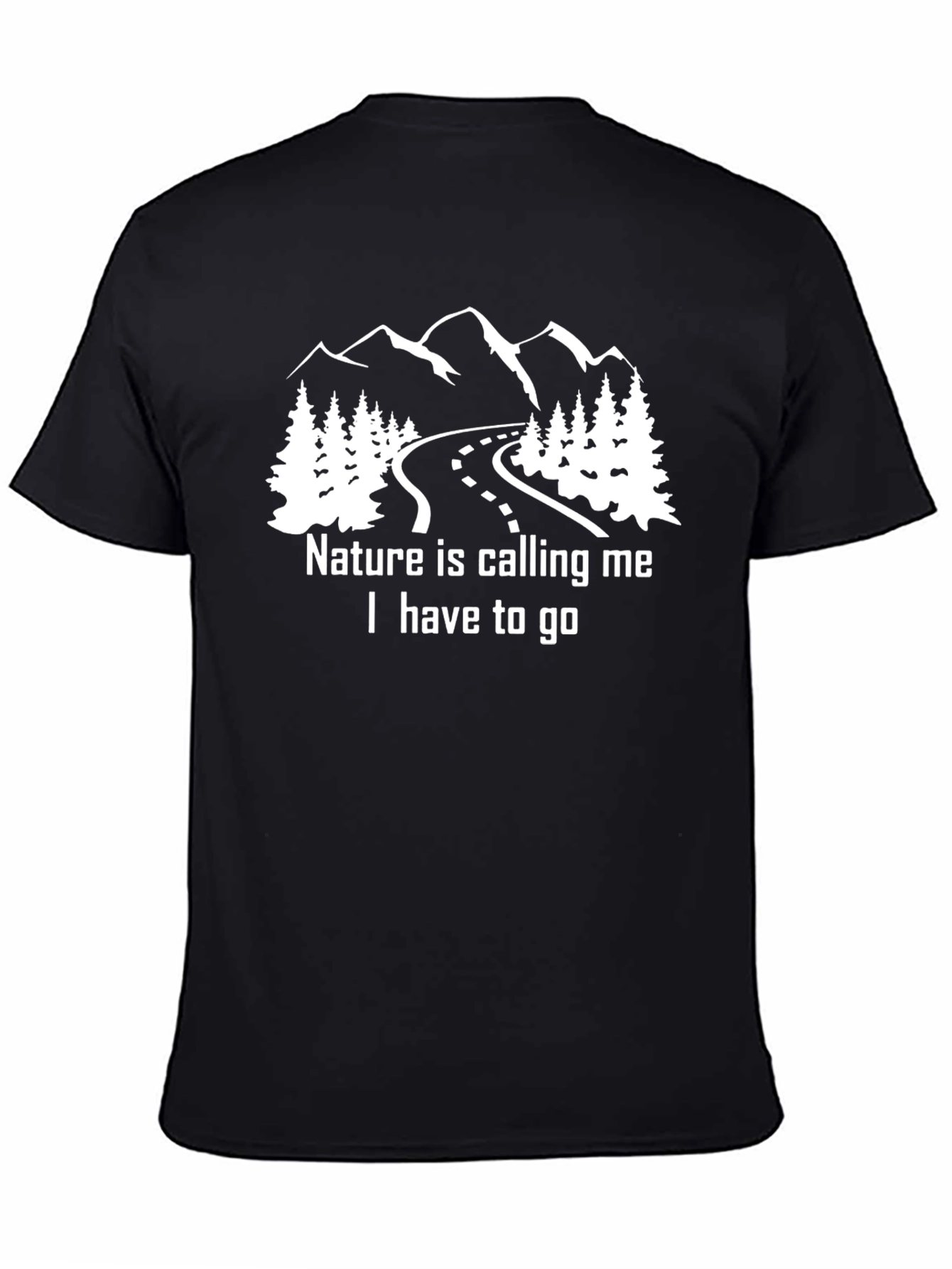 Nature Calling Me Black T-Shirt