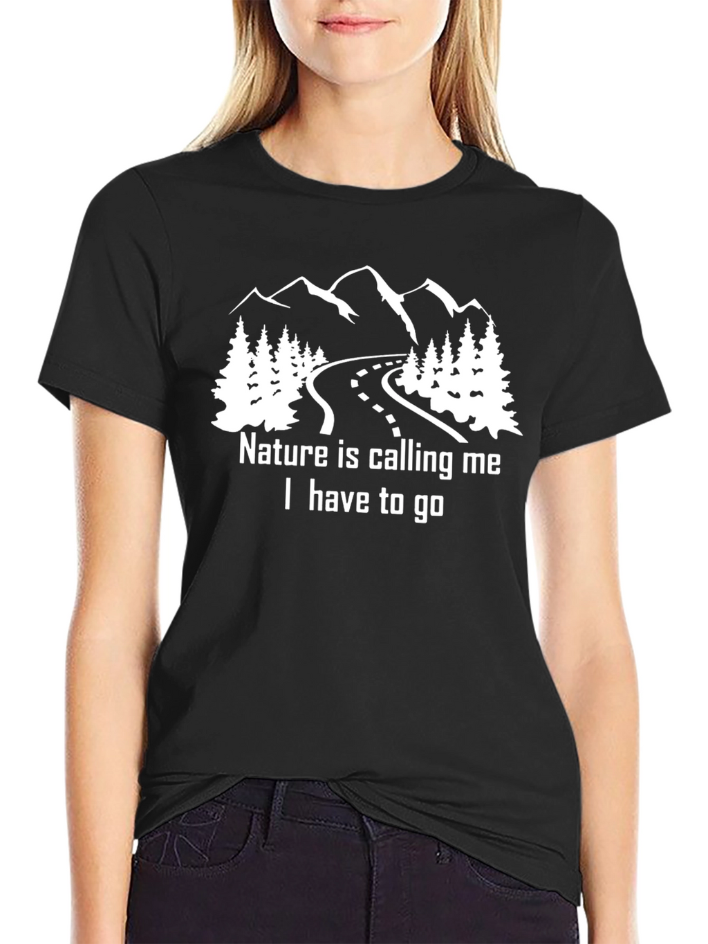 Nature Calling Me Black T-Shirt