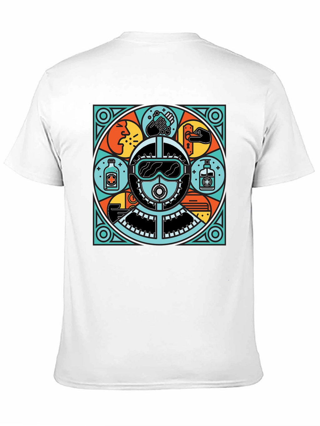 Protective Gear Graphic Tee - Black Crew Neck