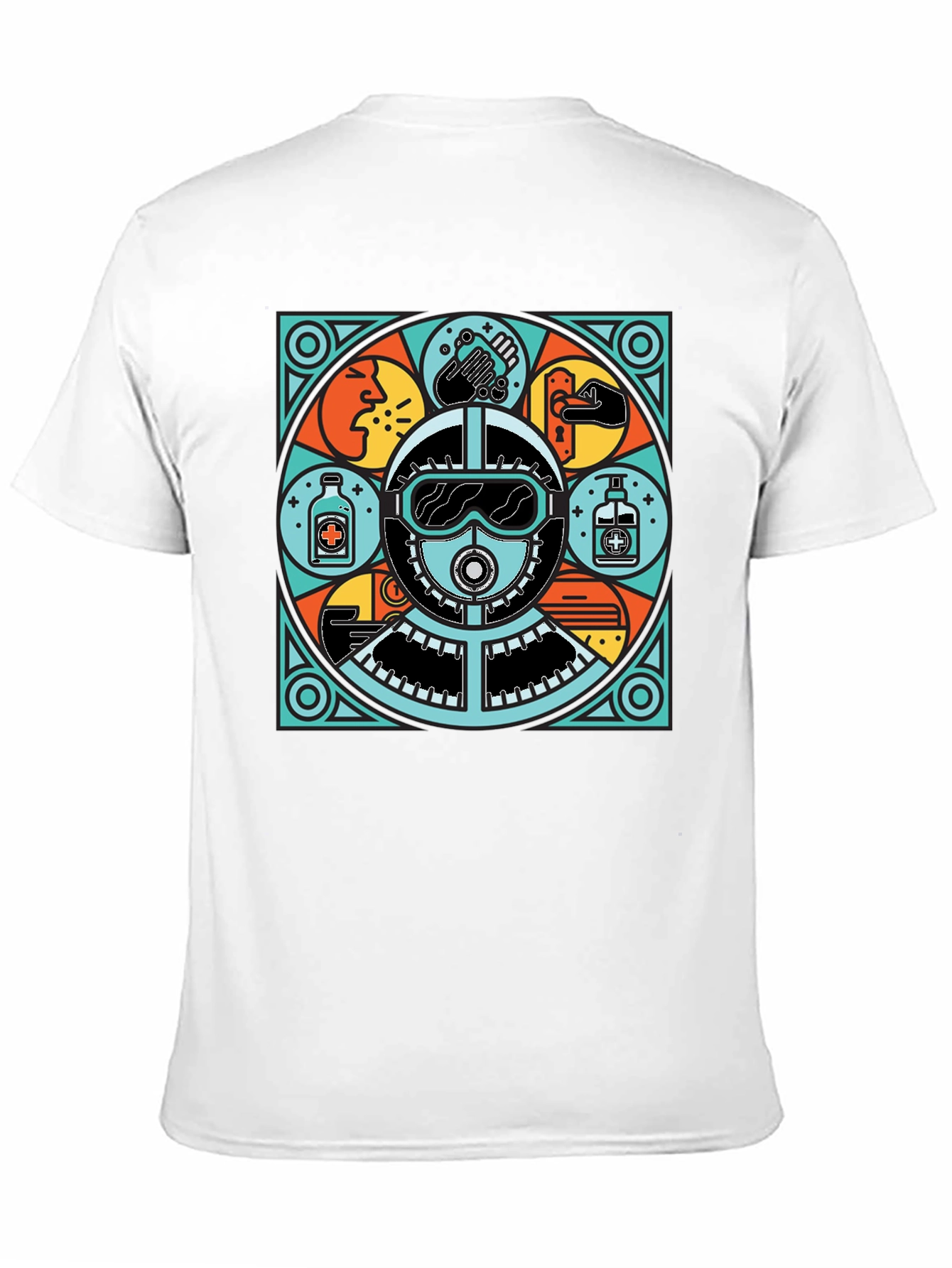 Protective Gear Graphic Tee - Black Crew Neck