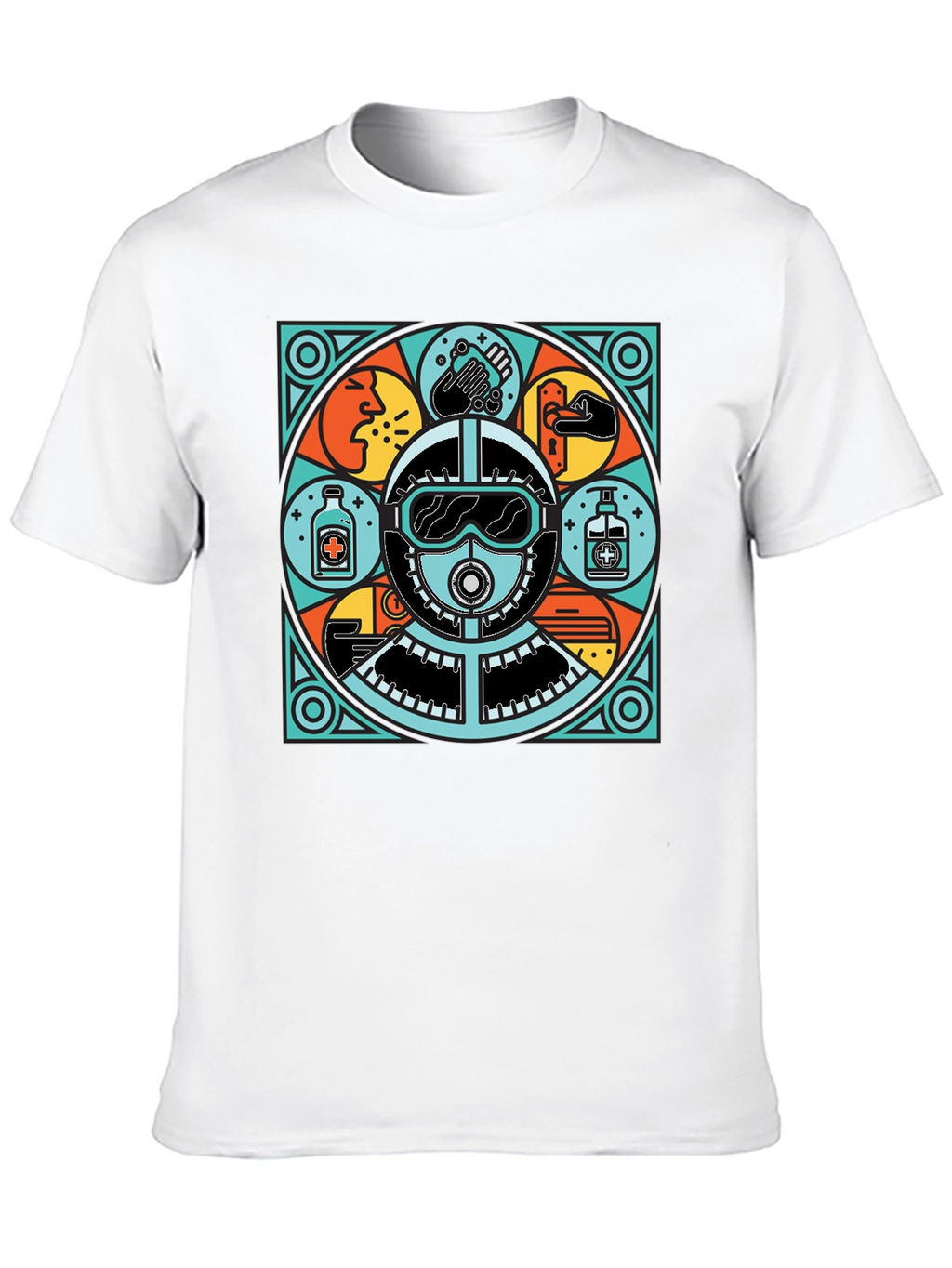 Protective Gear Graphic Tee - Black Crew Neck
