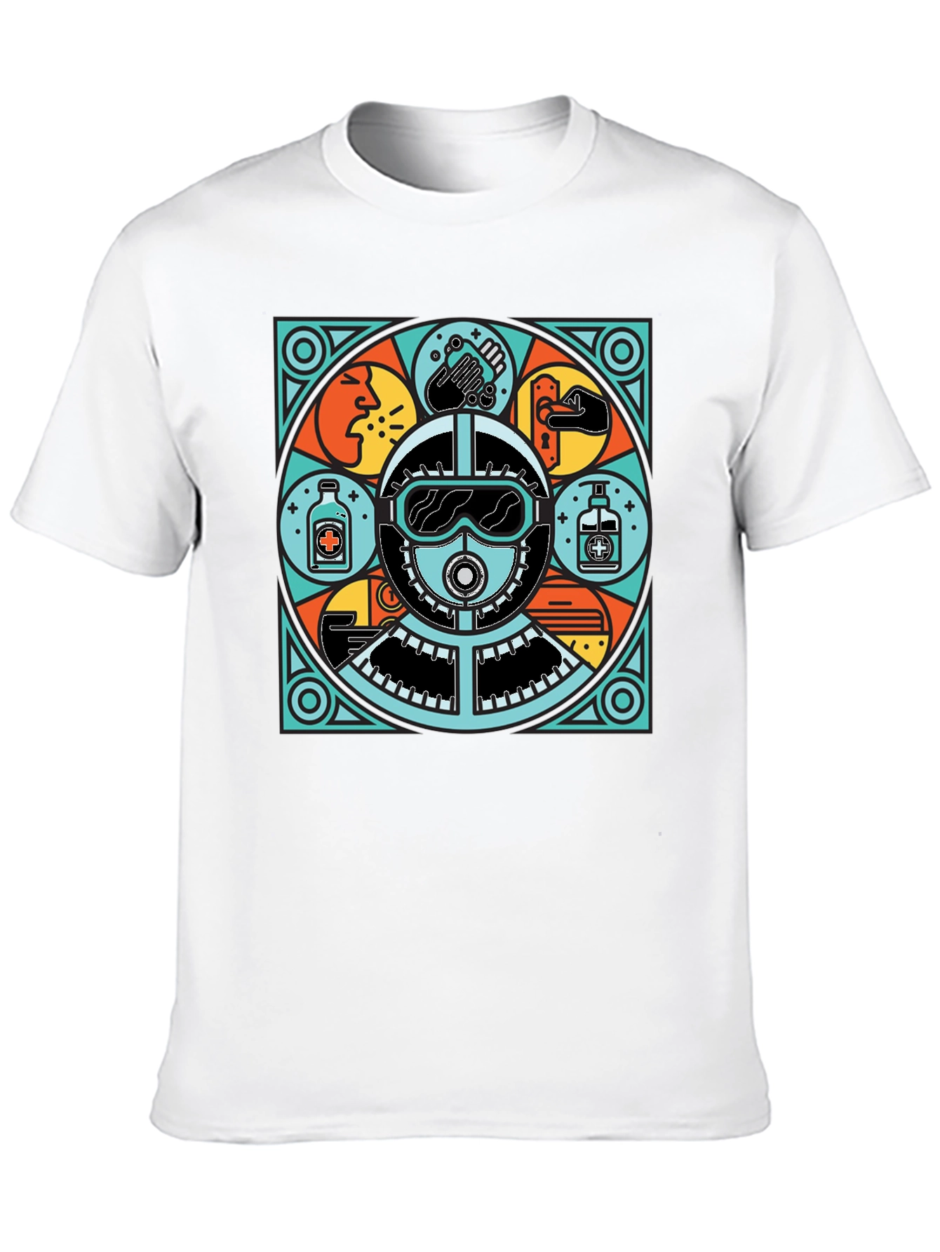 Protective Gear Graphic Tee - Black Crew Neck