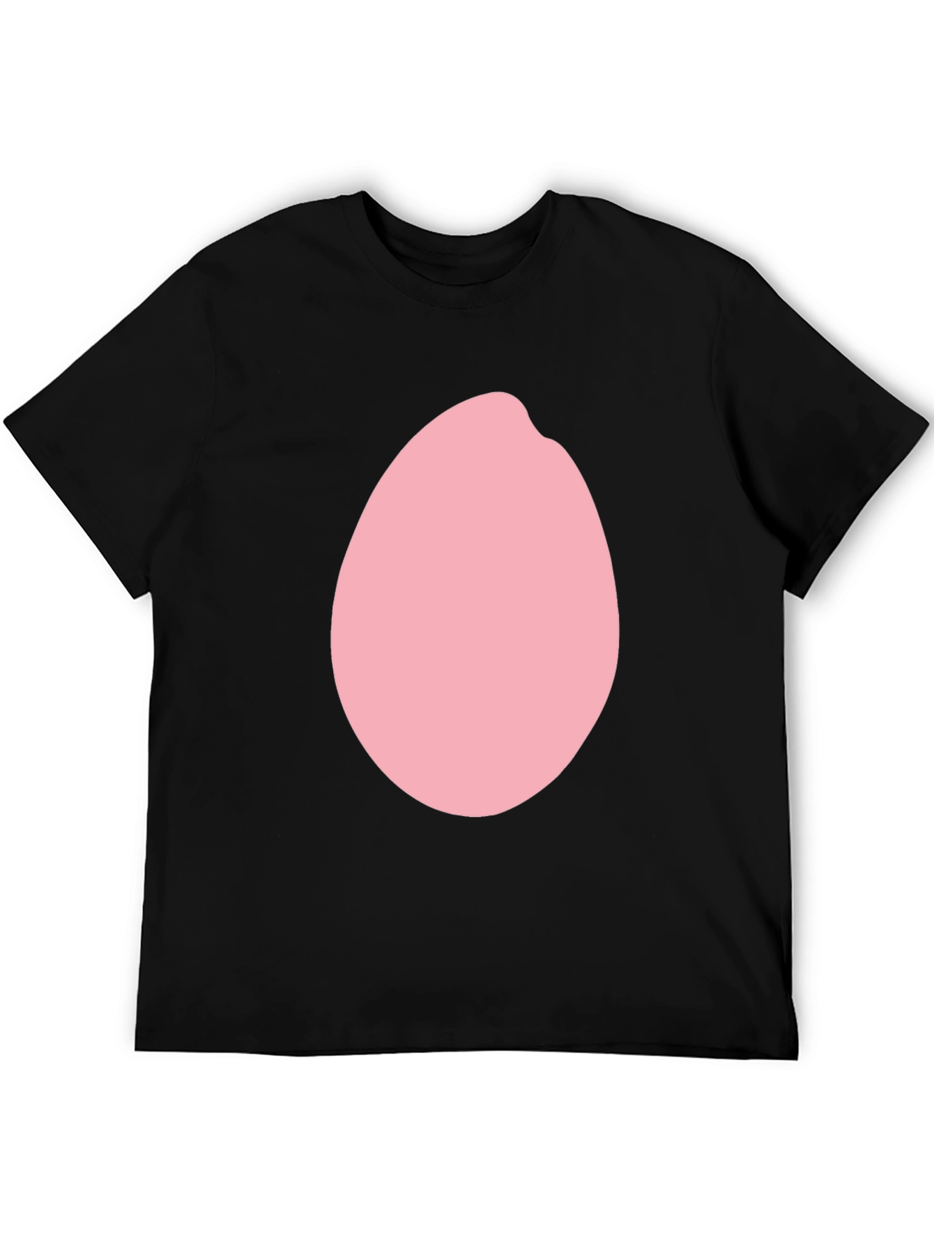 Pink Egg Graphic Black T-Shirt
