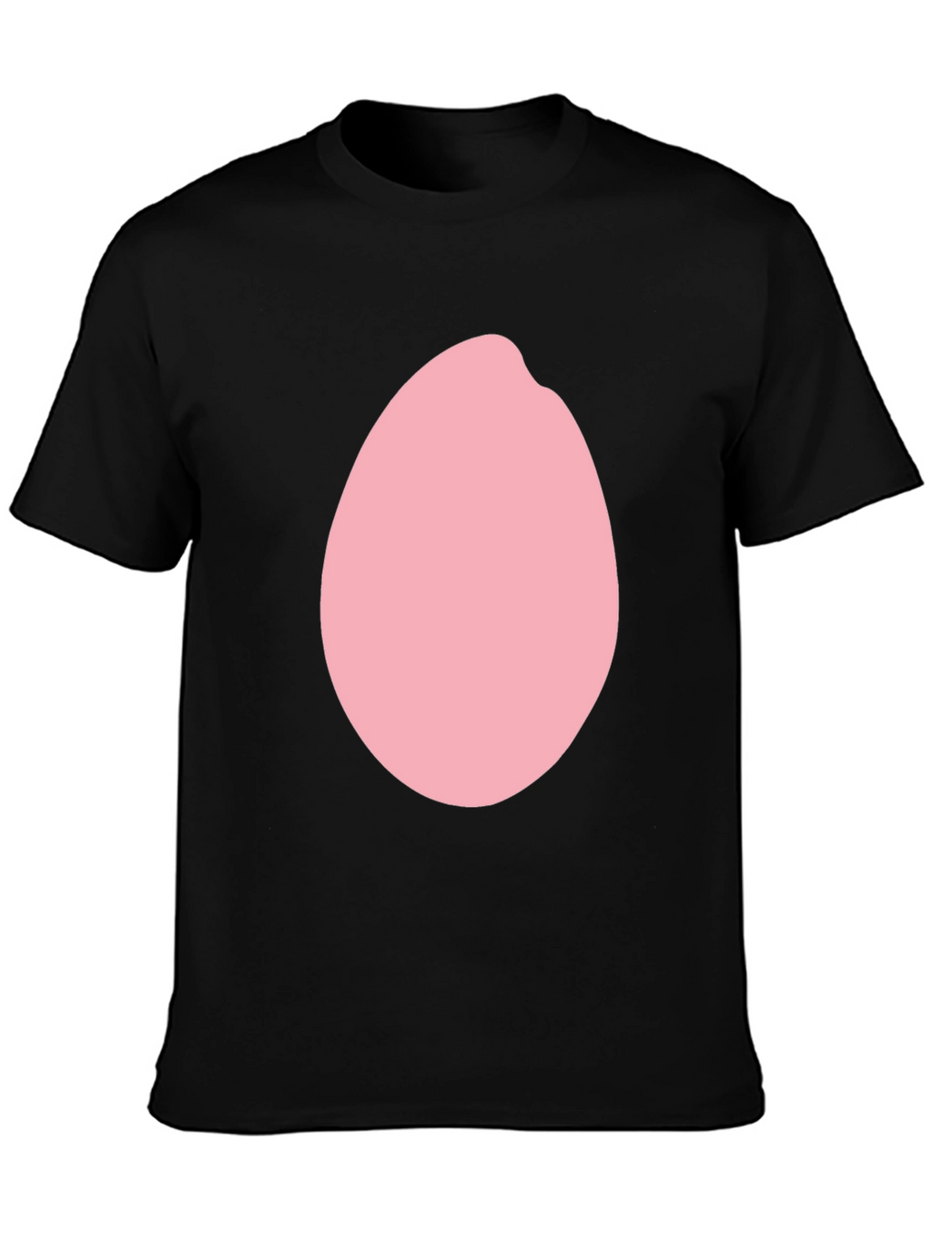 Pink Egg Graphic Black T-Shirt