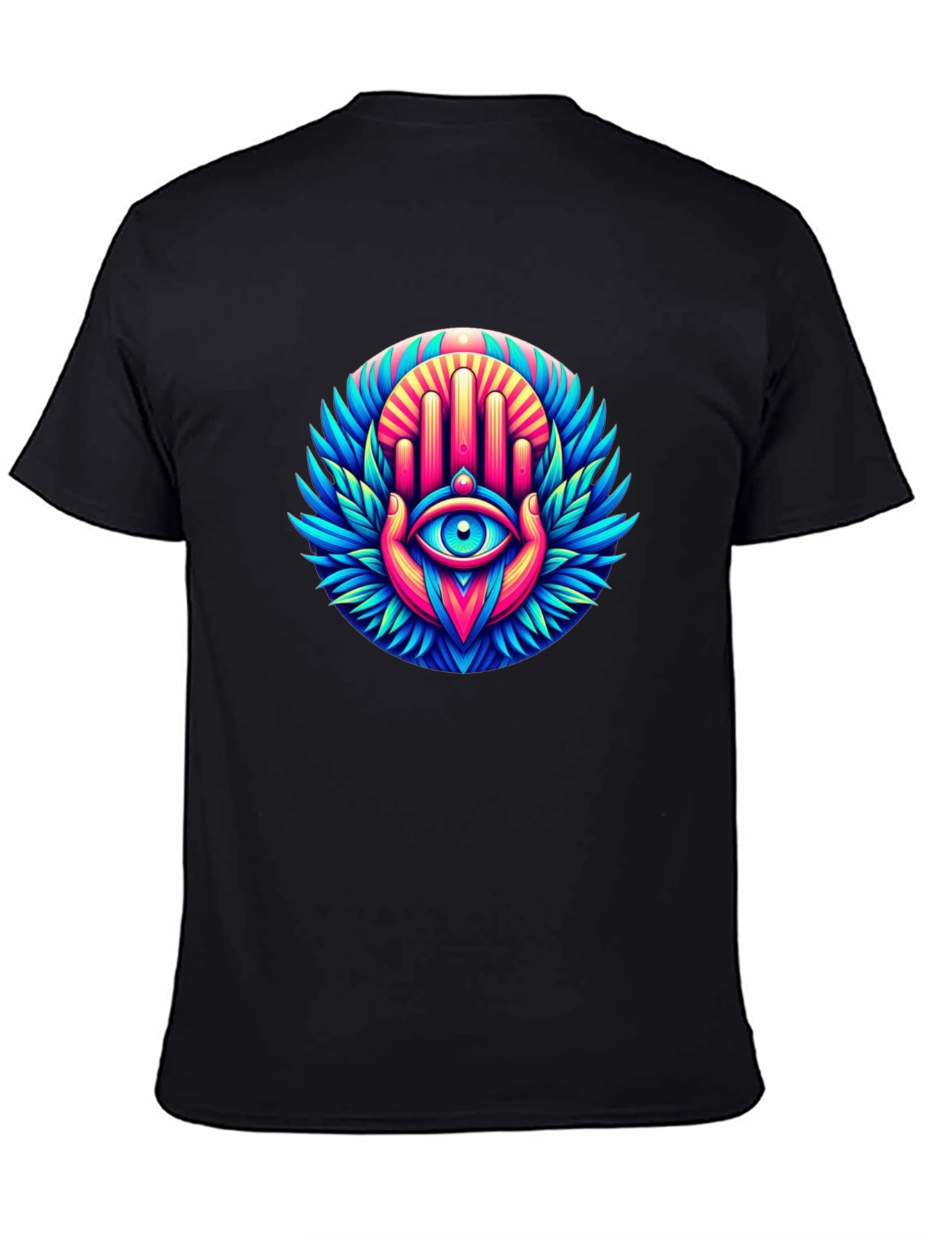 Eye Hand Graphic Tee - Black Cotton Blend