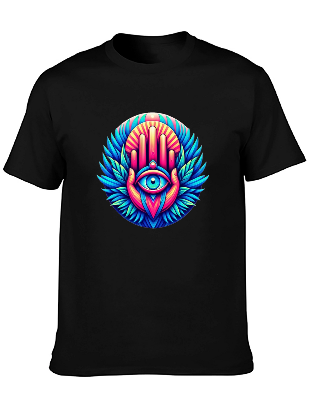 Eye Hand Graphic Tee - Black Cotton Blend